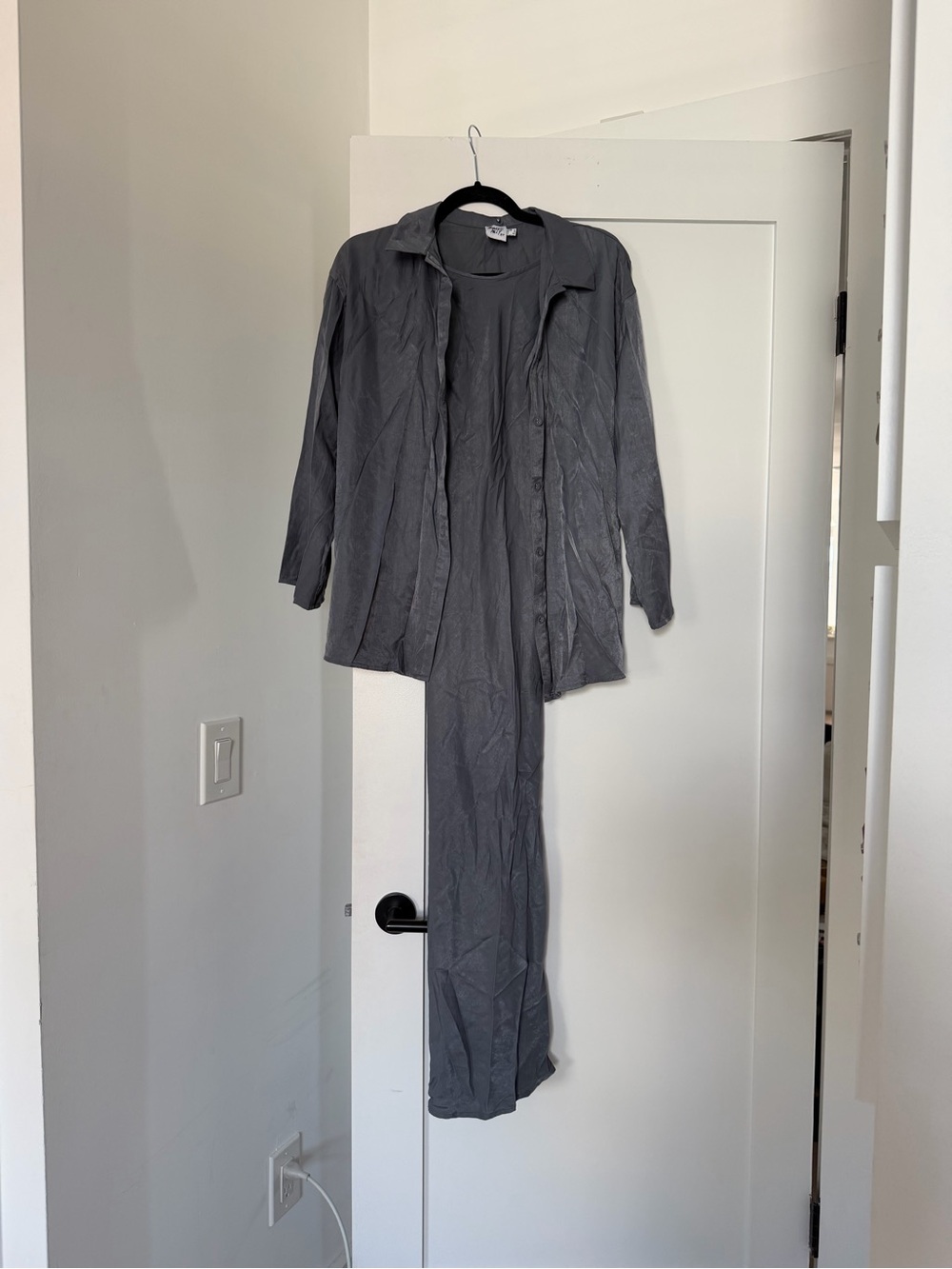 Princess Polly Charcoal Gray Two-Piece Jumpsuit Set